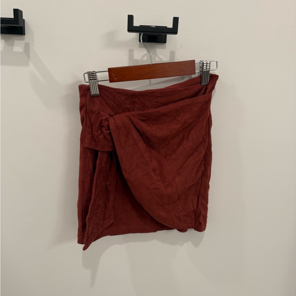 Altar'd State Rich Brown Mini Skirt